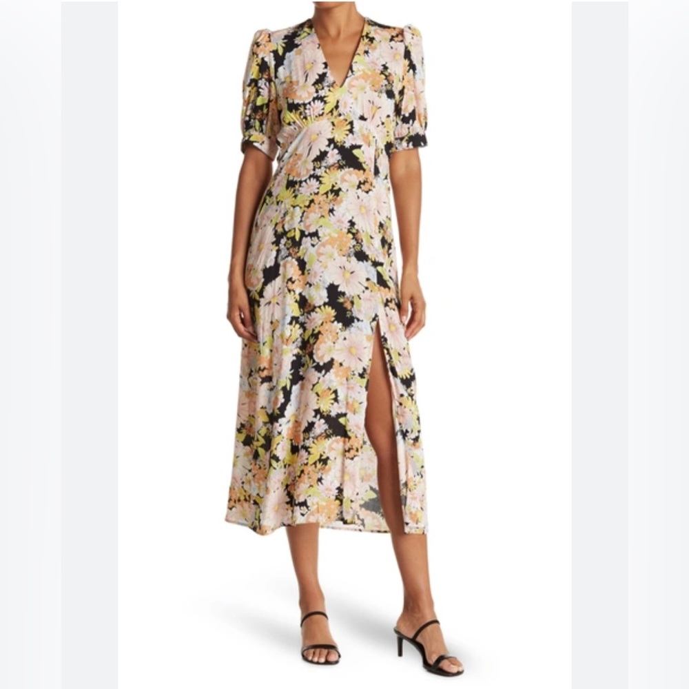 Topshop 70s floral midi dress size 6